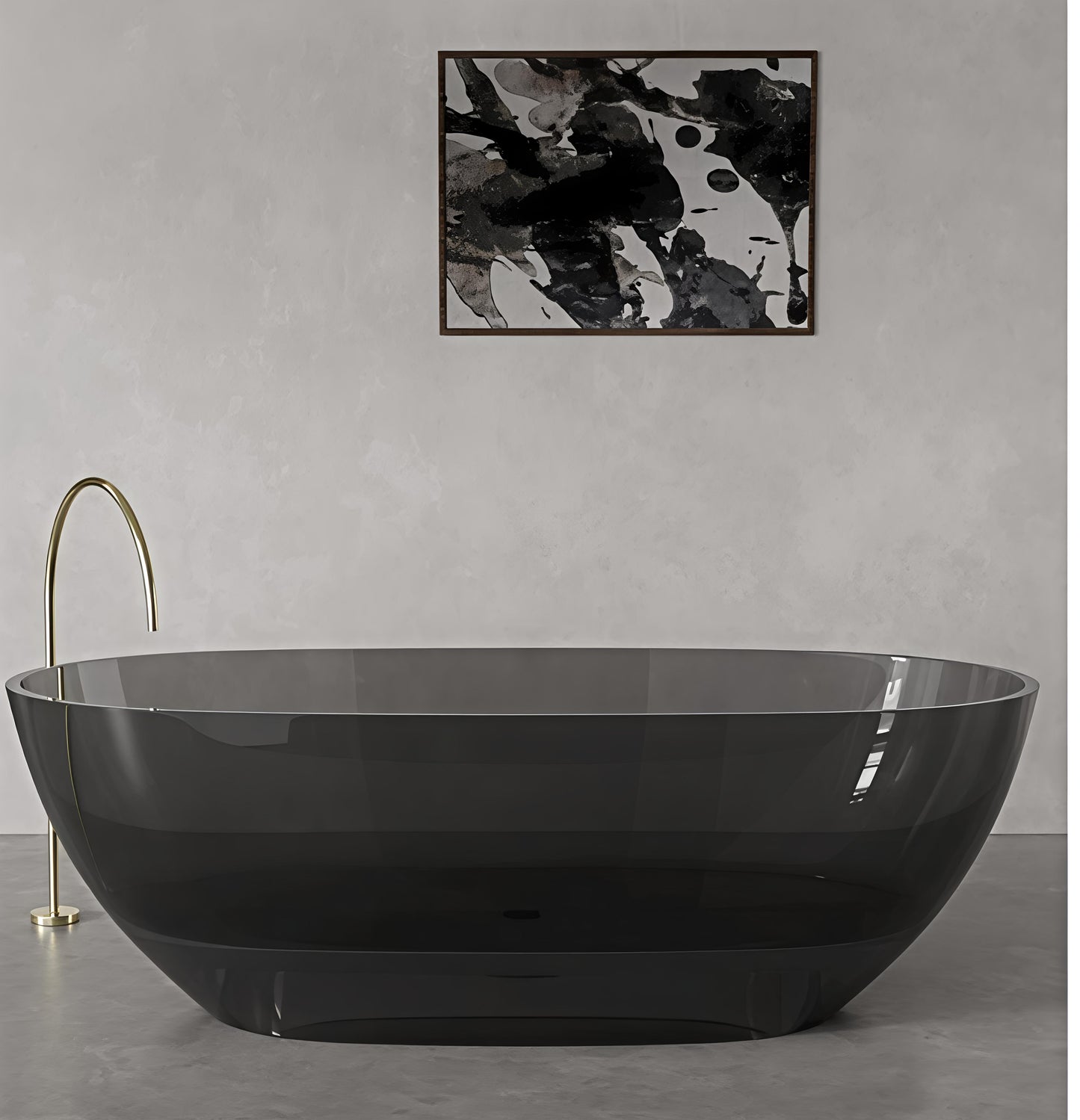 Emerald Glass Sculptural Soaking Tub
